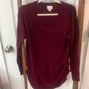 Isabel maroon maternity shirt